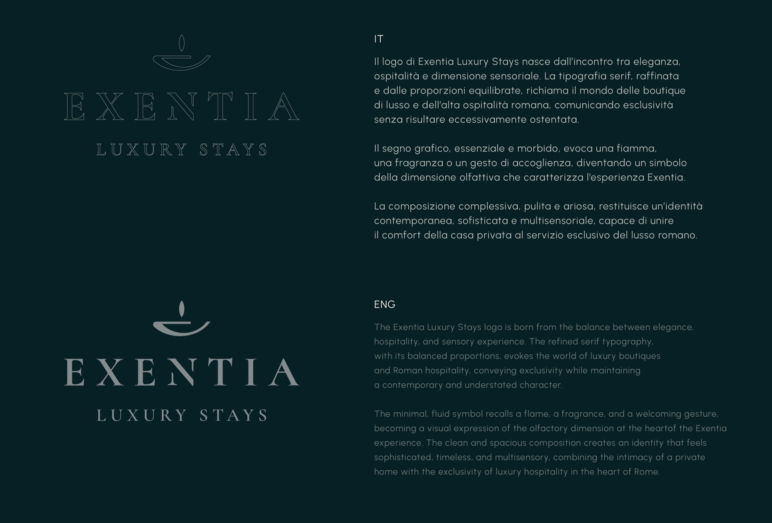 Exentia Luxury Stays — brand identity, image 04