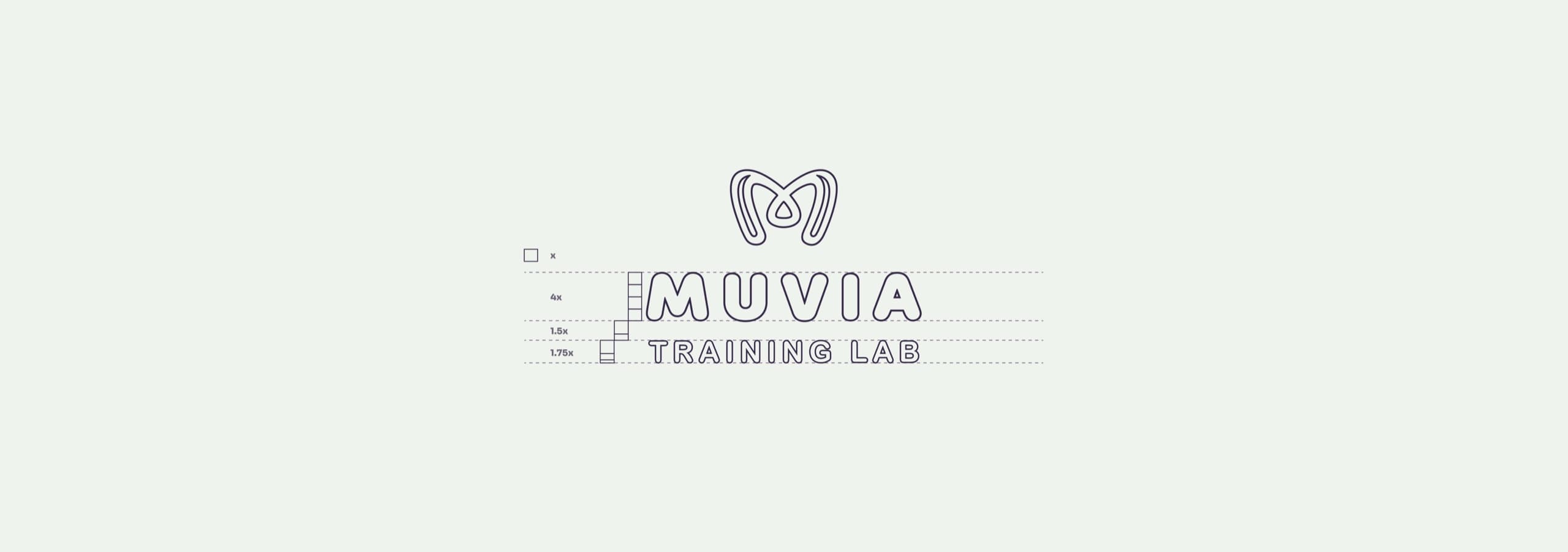 MUVIA Training Lab logo construction grid